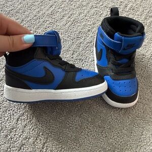 Nike TODDLER Royal Blue and Black High-Top Sneakers